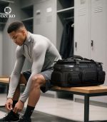 Ozuko 9904 Tactical Multi-Pocket Duffel 2-in-1 Travel Gym Bag 52L, Large Capacity Waterproof Weekender Backpack for Men - Image 6
