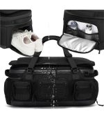 Ozuko 9904 Tactical Multi-Pocket Duffel 2-in-1 Travel Gym Bag 52L, Large Capacity Waterproof Weekender Backpack for Men - Image 9